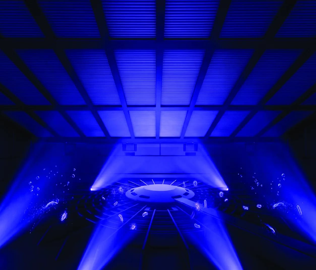 Sealed UV-C chamber inside the AirLab P80S airflow path