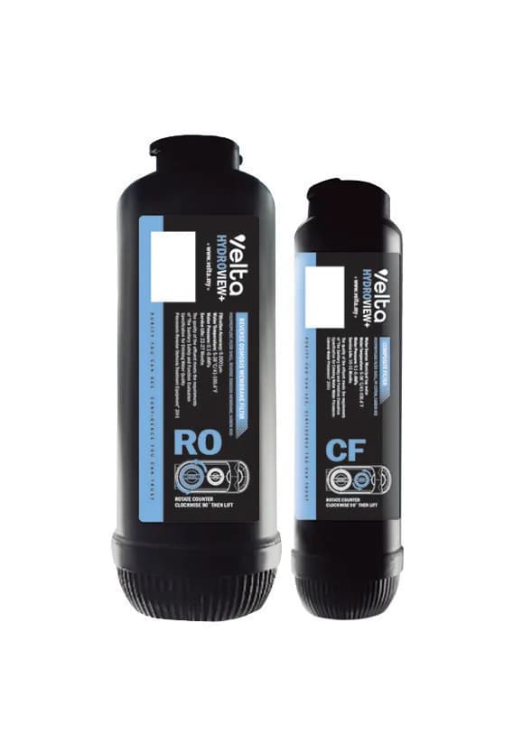 Velta HydroView+ reverse-osmosis and carbon filter cartridges