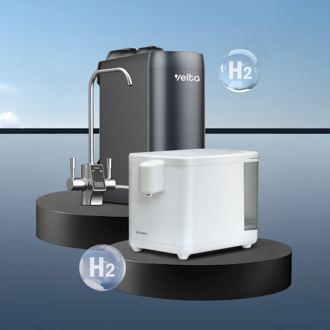 HydroView paired with a compatible hydrogen-water appliance