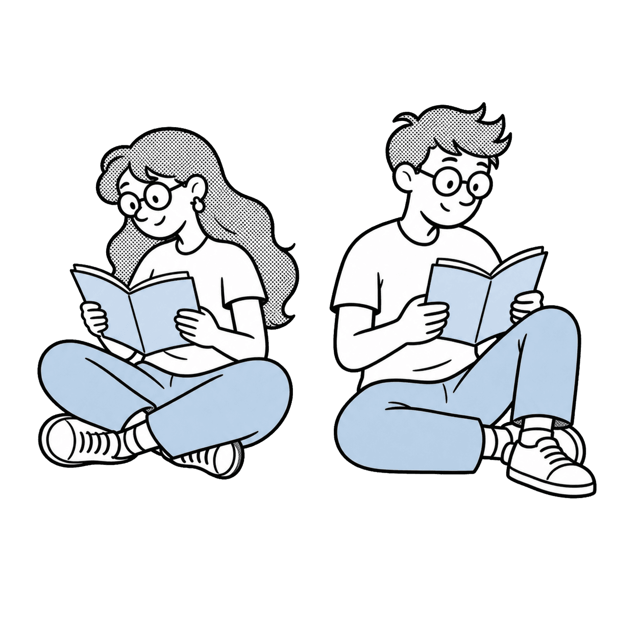 Velta mascots each reading a separate water guide