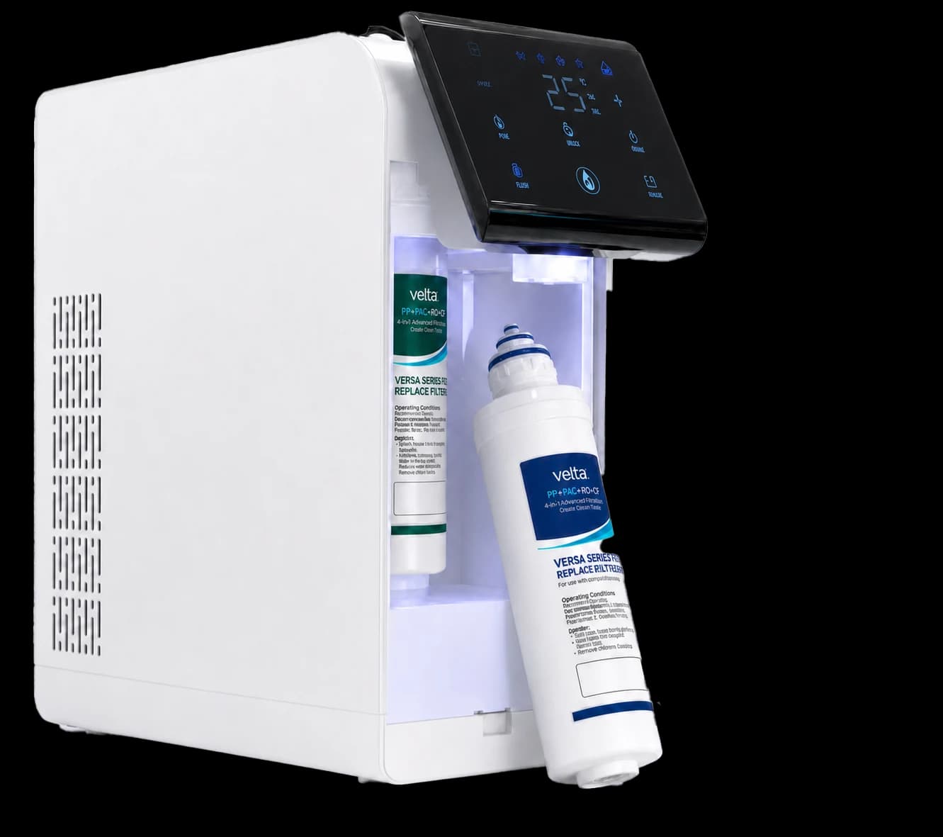 HydroForm+ with its filter cartridges exposed